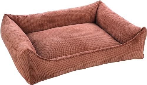 Flamingo Orthopädisches Hundebett Reno – Rechteckig, Zartrosa, 100 cm | Stilvoller & Ergonomischer Schlafplatz für Hunde! von Flamingo