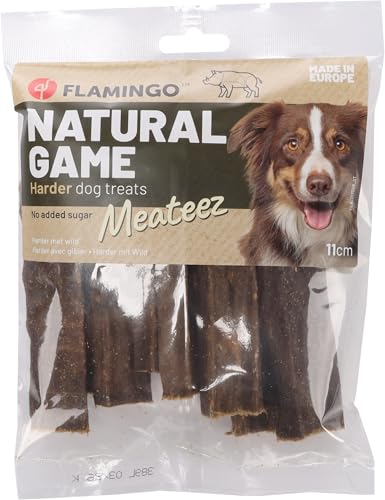 Flamingo Snack Meateez Harder – Wildschwein | 100% Natürlicher & Schmackhafter Hundesnack! von Flamingo