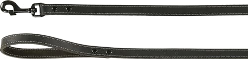 Leine Montana Leder SCHWARZ 130CM 20MM von Flamingo