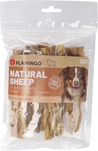 Flamingo Nature Snack SCHAFSHAUT GEFLOCHTEN BREIT 100G von Flamingo