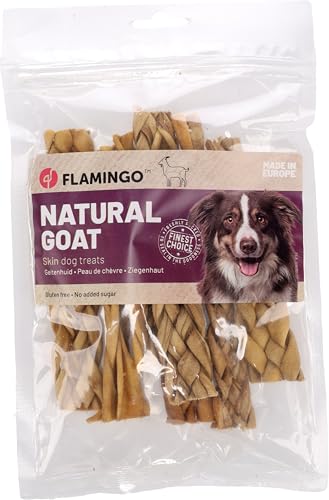 Flamingo Nature Snack ZIEGENHAUT GEFLOCHTEN BREIT 100G von Flamingo