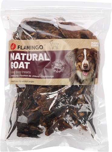 Flamingo Snack Nature – Ziegenlunge | 100% Natürlich & Leicht Verdaulich für Hunde! von Flamingo