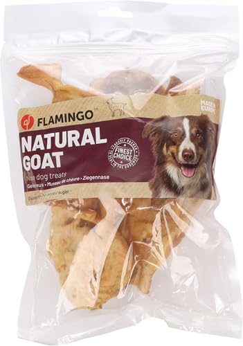 Flamingo Snack Nature – Ziegennase | 100% Natürlich & Schmackhafter Kausnack für Hunde! von Flamingo