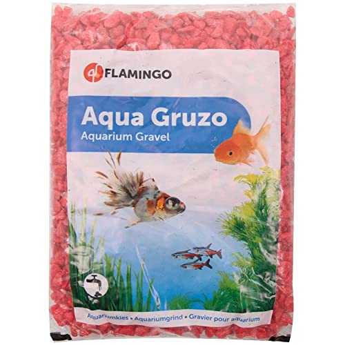 Flamingo Pet Products - Glänzender Kies, Neonrot, 1 kg Aquarium von Flamingo