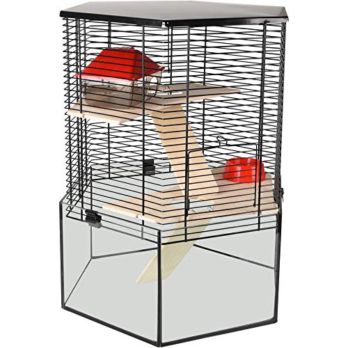 Flamingo Pet Products - Hamsterkäfig Vitru Sechseck 43,5 x 52 cm für Nager von Flamingo