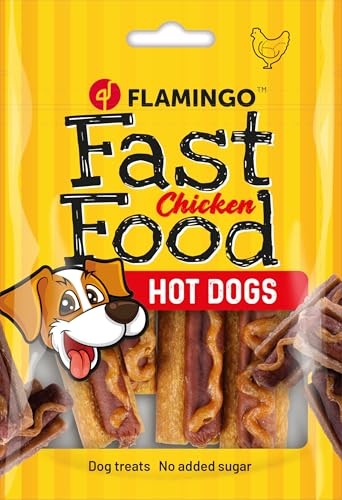 Flamingo Snacks Fast Food Hotdog mit Huhn - 112gr. 4 stück von Flamingo