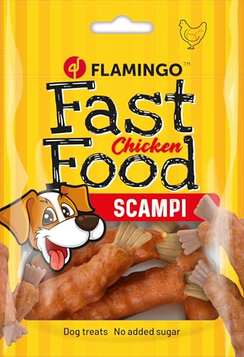 Flamingo Snacks Fast Food Scampi mit Huhn 5 stück 120gr - Ohne Zuckerzusatz von Flamingo