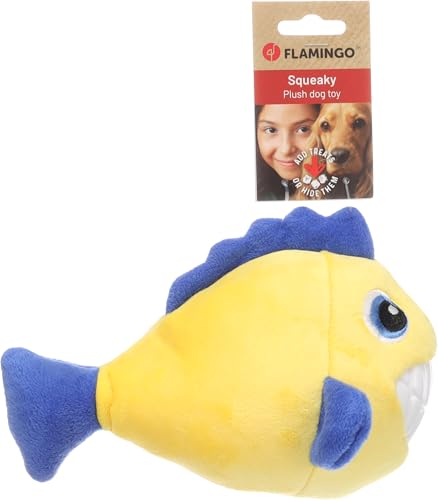 Flamingo Spielzeug Gebla Clownfisch Gelb – Mit Squeaker für Extra Spielspaß, Kann Mit Snacks Gefüllt Werden von Flamingo