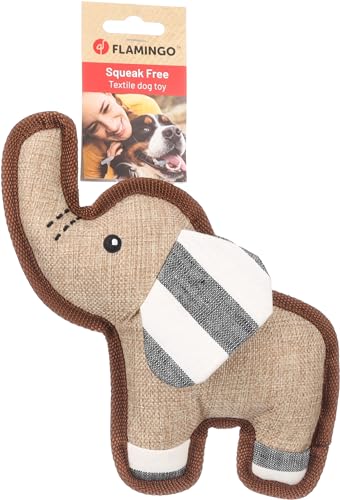 Flamingo Spielzeug Wigri Elefant Beige – Geräuschlos und Langlebig für Stunden Spielspaß, Ideal für Hunde! von Flamingo