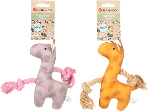 Flamingo - Spielzeug für Welpen wie Labrador, Beagle, Bulldogge und Border Collie - Britty Hirsch mit Seil, Langlebig und Unterhaltsam von Flamingo