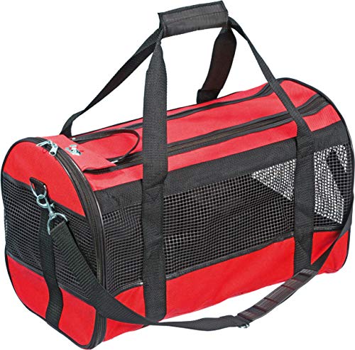 Flamingo Tragetasche Divina – Rot, Größe M (46 × 28 × 29 cm) | Stilvolle & Komfortable Transporttasche für Hunde & Katzen! von Flamingo