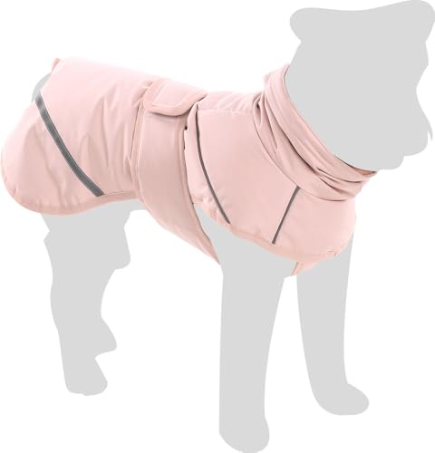 Flamingo Wintermantel für Hunde Cujo rosa - Größe 50cm (A: 50 cm, B: 58 cm, C: 58-67 cm) - Ideal für Beagle, Französische Bulldogge, Dackel, Cavalier King Charles und Jack Russell von Flamingo