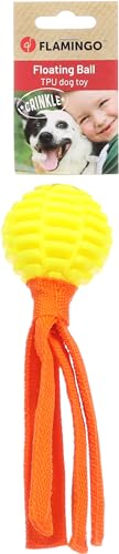 Flamingo Spielzeug für Hunde Lipa Ball Gelb & Orange - 21x6,4x6,4cm - Schwimmfähig von Flamingo