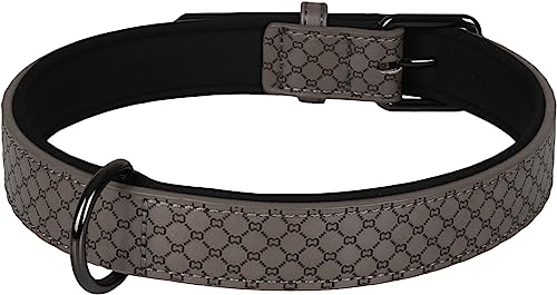 Halsband Patti GRAU XXL 52-62CM 30MM von Flamingo