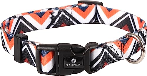 Halsband Stian Weiss/SCHWARZ/ORANGE S 30-45CM 15MM Halsband Stian Weiss/SCHWARZ/ORANGE S 30-45CM 15MM von Flamingo