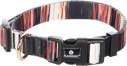 Flamingo Halsband für Hunde Tabor Mischung M - 40-55cm x 20mm - Stufenlos verstellbar mit klickschnalle von Flamingo