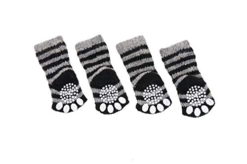 KARLIE Hundesocken DOGGY SOCKS AntiSlip schwarz-grau XS (39mm/28mm) von Flamingo