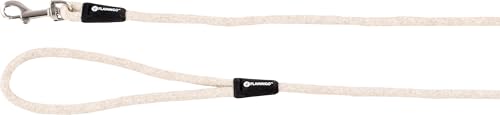 Flamingo Hundeleine Lago beige 130cm 8mm - Mit verchromtem Karabinerhaken von Flamingo