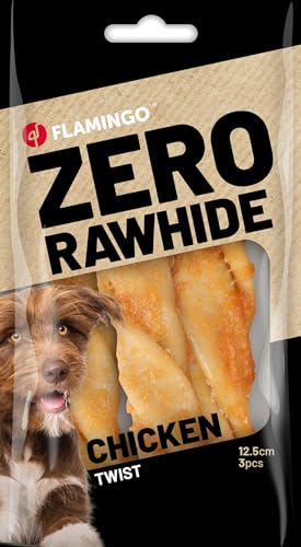 Zero Rawhide WRAP MIT Huhn 12,5CM 3ST 120G von Flamingo