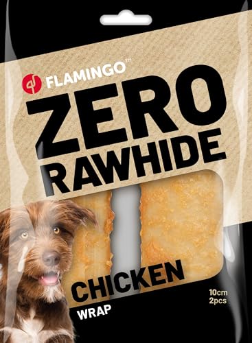 Zero Rawhide WRAP MIT Huhn 10CM 2ST 120G von Flamingo