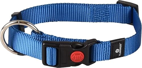 Halsband ZIGGI BLAU M 40-55CM20MM von Flamingo