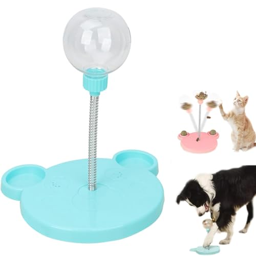 Flanliy Wackelndes Hundeleckerli Spielzeug, Intelligenzspielzeug für Hunde, Futterball für Hunde, Interaktives Hundespielzeug,Haustier Langsam Feeder Toy Ball (Blau) von Flanliy