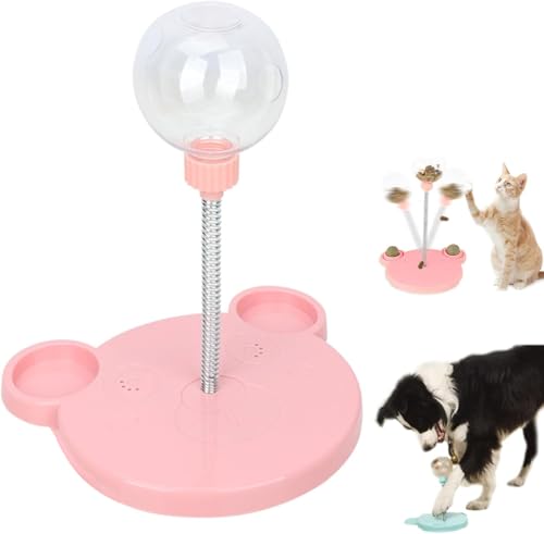 Flanliy Wackelndes Hundeleckerli Spielzeug, Intelligenzspielzeug für Hunde, Futterball für Hunde, Interaktives Hundespielzeug,Haustier Langsam Feeder Toy Ball (Rose) von Flanliy