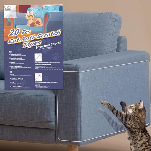 Fldofaves Katzen-Couch-Schutz für Sofa, Türen, transparent, 90 Stück, schützt Ihre Möbel, 20 Stück. von Fldofaves