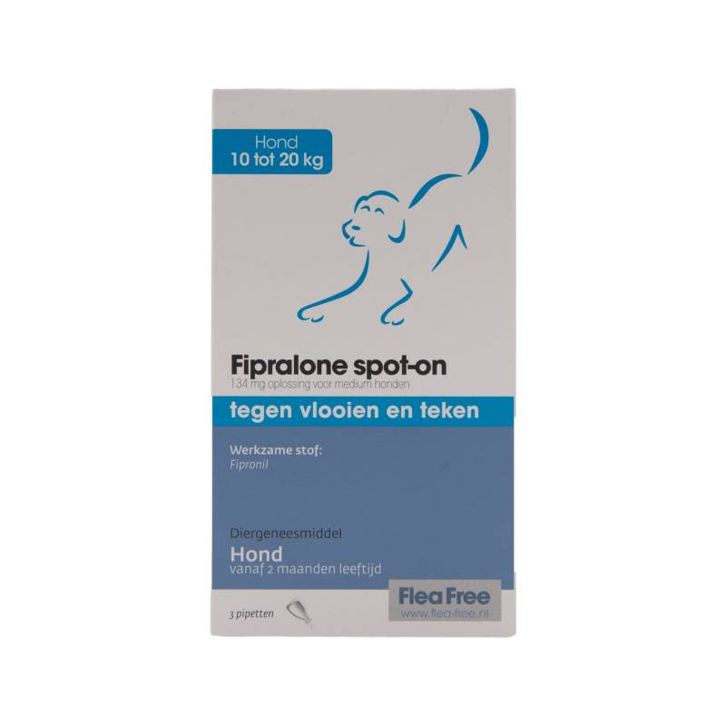 Flea Free Fipralone Spot-on Hund - 10 - 20 kg - 3 pipetten von Flea Free