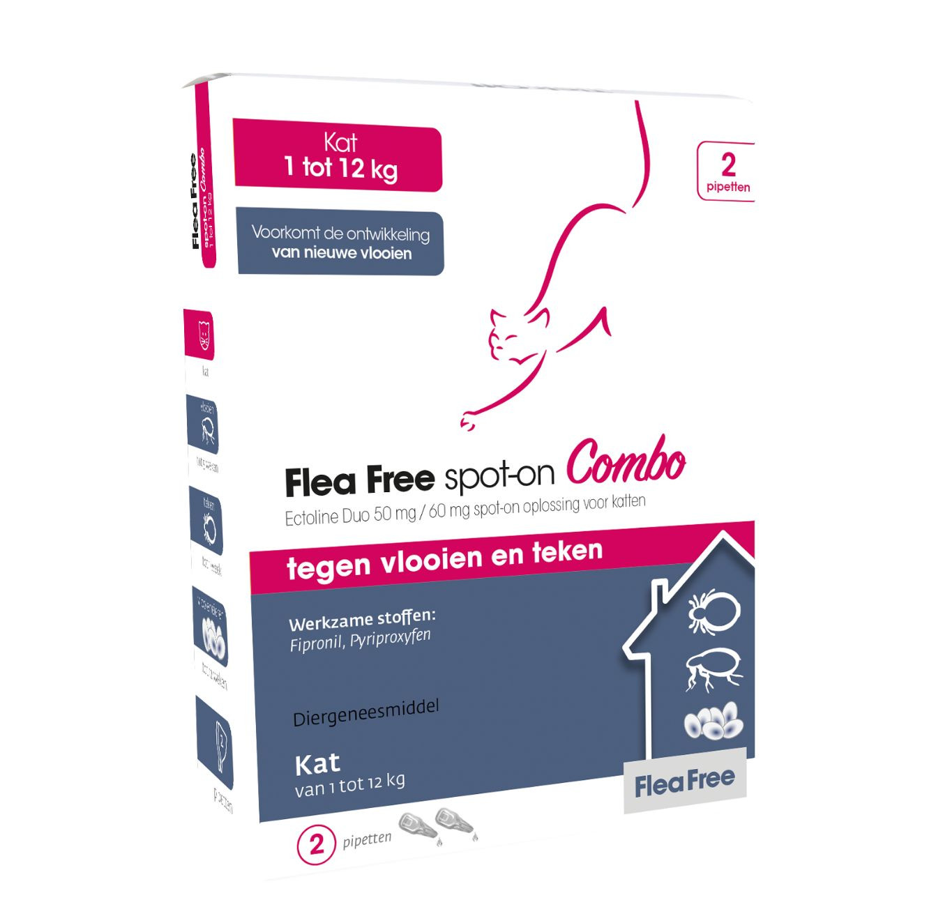 Flea Free Spot-On Combo Katze 3 x 4 Pipetten von Flea Free