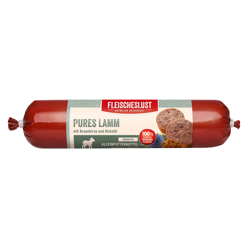 Fleischeslust Getreidefrei Sensitive 6 x 800 g - Pures Lamm von Fleischeslust