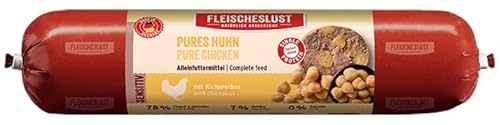 Fleischeslust Pures Huhn mit Kichererbse Sensitiv Wurst (1 x 200 Gramm) von Fleischeslust