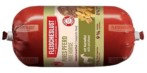 Fleischeslust Pures Pferd mit Kartoffel Sensitiv Wurst (1 x 200 Gramm) von Fleischeslust