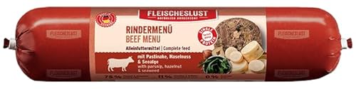 Fleischeslust Rindermenü mit Pastinake, Haselnuss & Seealge Wurst (1 x 800 Gramm) von Fleischeslust