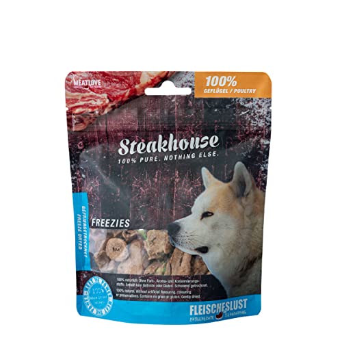 Fleischeslust Steakhouse Freezies Geflügelherzen gefriergetrocknet (1 x 40 Gramm) von Fleischeslust