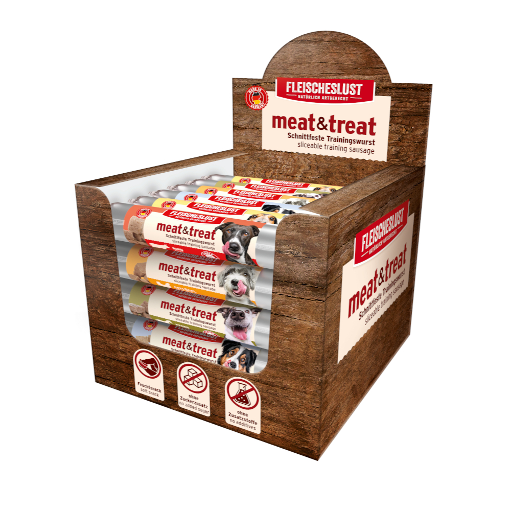 Fleischeslust meat & treat 33 x 80 g - Mixpaket I (5 Sorten) von Fleischeslust