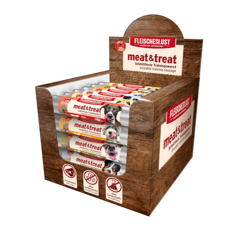 Fleischeslust meat & treat 33 x 80 g - Mixpaket I (5 Sorten) von Fleischeslust