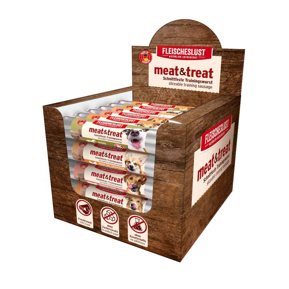 Fleischeslust meat & treat 33 x 80 g - Mixpaket II (4 Sorten) von Fleischeslust