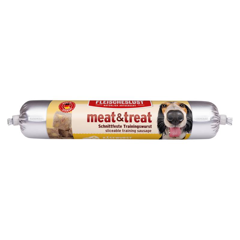 Fleischeslust meat & treat Trainingswurst - Sparpaket: Käsewurst 6 x 80 g von Fleischeslust