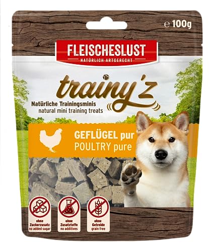 Fleischeslust trainy'z Geflügel natürliche Trainingsminis (1 x 100 Gramm) von Fleischeslust