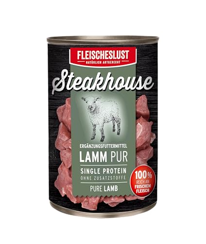 Steakhouse Lamm pur Dose (6 x 400 Gramm) von Fleischeslust