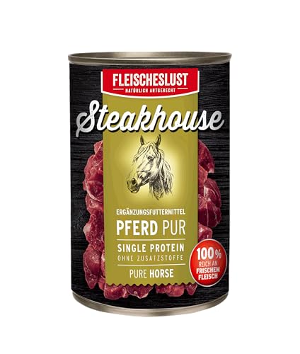 Steakhouse Pferd pur Dose (6 x 400 Gramm) von Fleischeslust