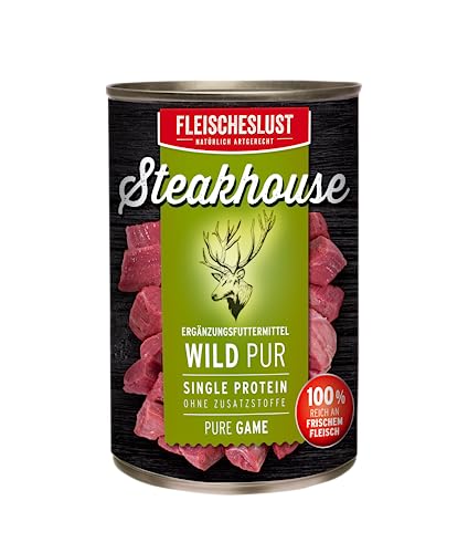 Steakhouse Wild pur Dose (6 x 400 Gramm) von Fleischeslust