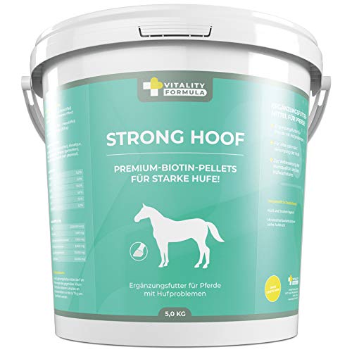 Flex Strong Hoof 5 kg Eimer Premium Ergänzungsfuttermittel für Pferde | Biotin-Pellets mit Zink, Kupfer und Vitaminen zur Nahrungsergänzung | bei Hufproblemen | besseres Hufwachstum von Flex