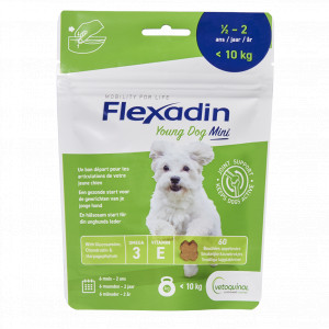 Flexadin Young Dog Mini Joint Support (60 Kaubonbons) 2 x 60 Tabletten von Flexadin