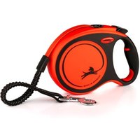 Flexi XTREME Gurt-Rollleine orange/ schwarz L, 8 m von Flexi