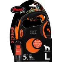 flexi Xtreme Gurt-Leine - orange, 5 m - bis 65 kg (Größe L) von Flexi