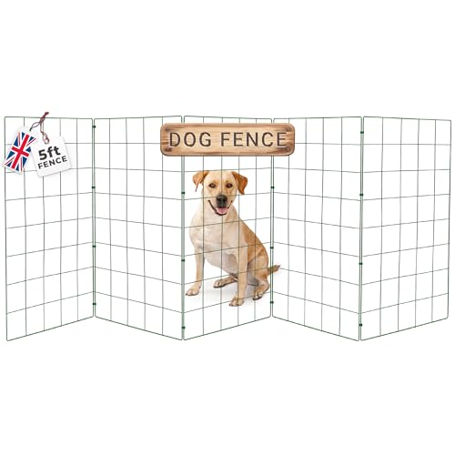 5ft Flexipanel Hundegitter für Zuhause Türschutzgitter Kaminschutzgitter Hundeabsperrgitter ohne Bohren Schutzgitter Hund Kamin Gitter Schutz Tierschutzgitter Kaminschutzgitter freistehen von P Dot Wolf