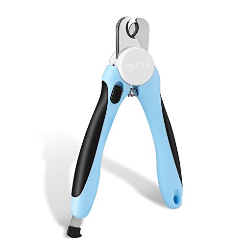 Flexzion Dog Nail Clipper - Haustier-Katzen-Toe-Greifer-Trimmer Scissor Grooming-Werkzeug mit Klingen aus rostfreiem Stahl Datei Easy Grip Griff Safety Guard vermeide Überschnitt für Small Medium Lar von Flexzion