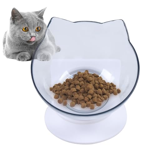 Fliuyr Katzennäpfe,15° Schräge Schüssel für Kleine Hunde Näpfe,Nackenschutz,Anti-Erbrechen,Haustier Futternapf Fressnapf Katzennapf für ca. 1 Tasse Tierfutter für Indoor-Katzen und Kleine Hunde von Fliuyr